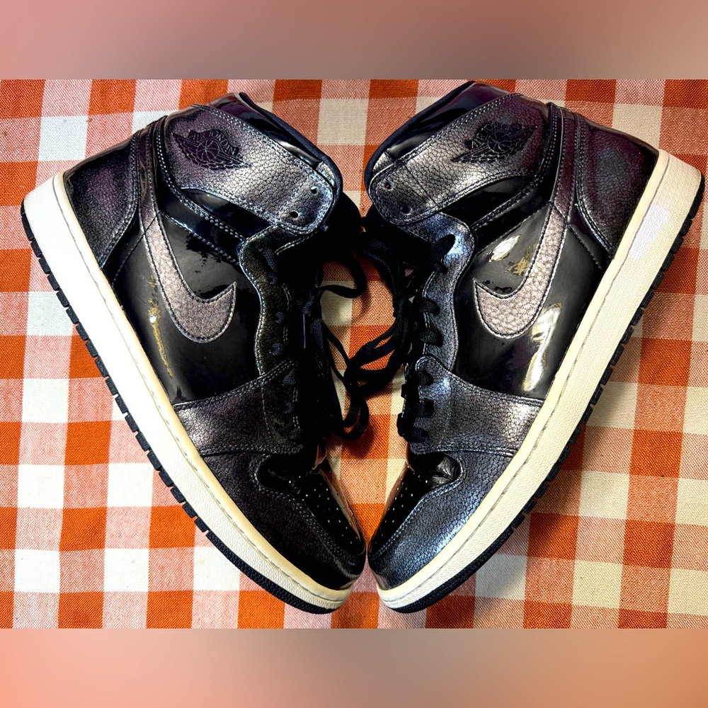 Jordan 1 Retro Black Patent Men's - 332550-017, Size 13, No Box